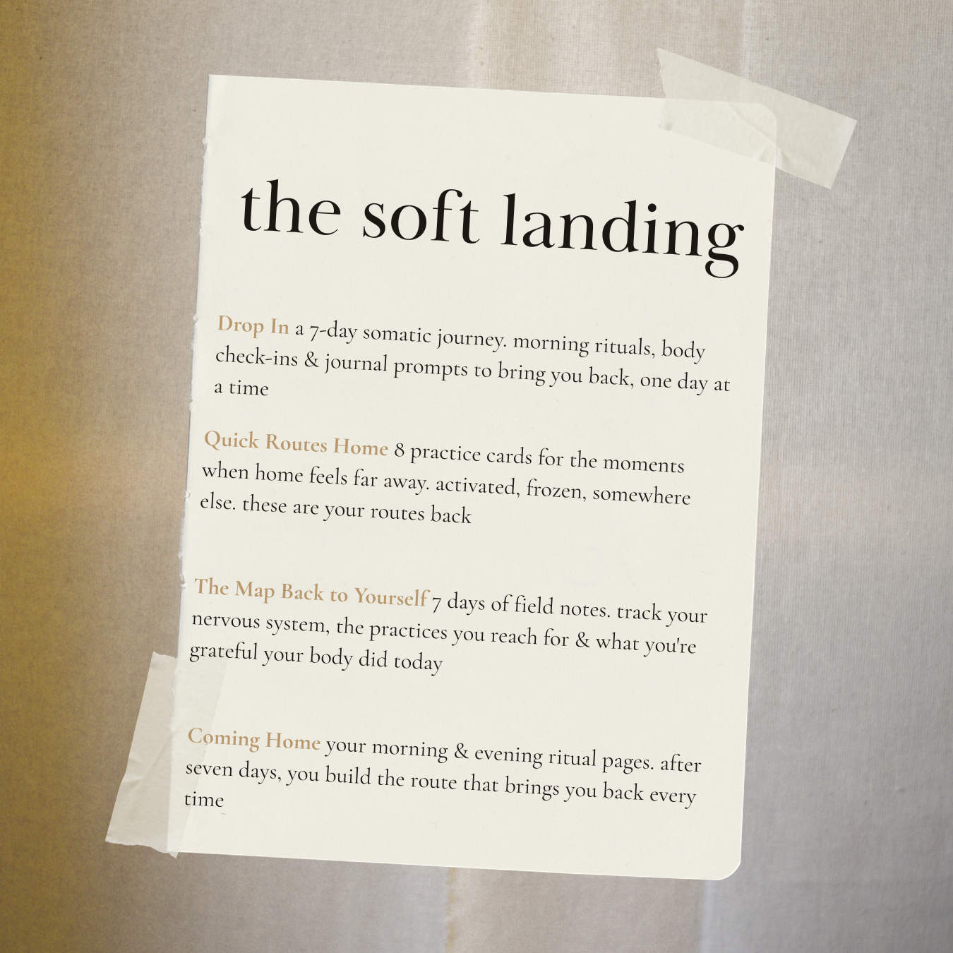 The Soft Landing